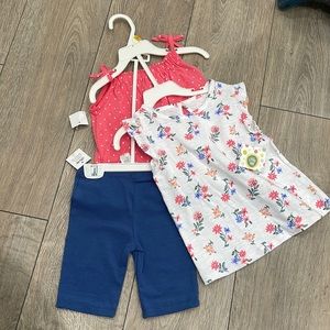 Little me 3 pc toddler girl summer outfit